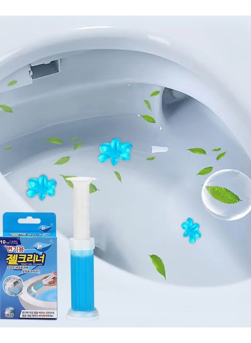 Floral scented toilet gel cleaner, 120ml. A descaler and odor remover for a clean bathroom. Long-lasting freshness. Easy to use. 12 flower gels per bottle. With the smell of the sea - Image 2