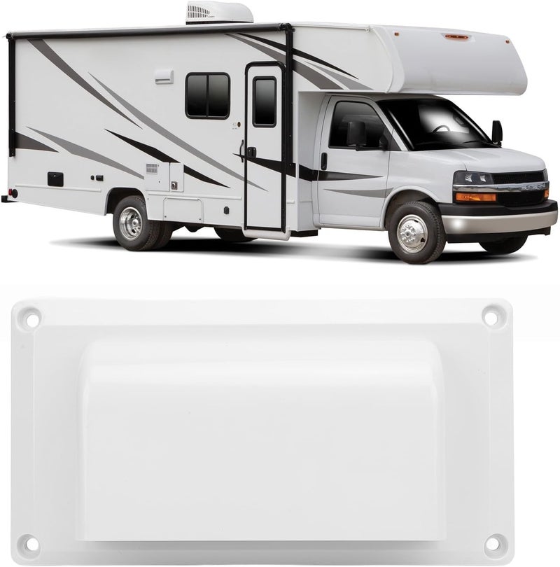 Sorandy Side RV Vent Covers, Proof Rainwater Prevention Air Ventilation Cover with Screw Fixed Installation, Ideal for RV Camping Vehicle Trailer Boat Yacht (White: 03040278) - Image 5