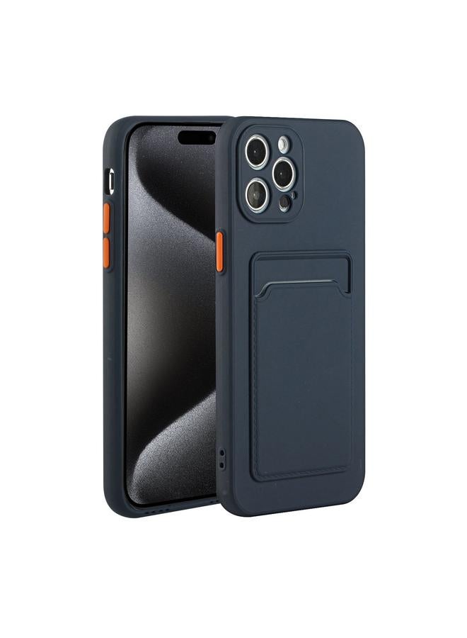 اس-توب جراب لهاتف iPhone 15 Pro Max بتصميم فتحة للبطاقات، جراب هاتف TPU مقاوم للصدمات - Image 1