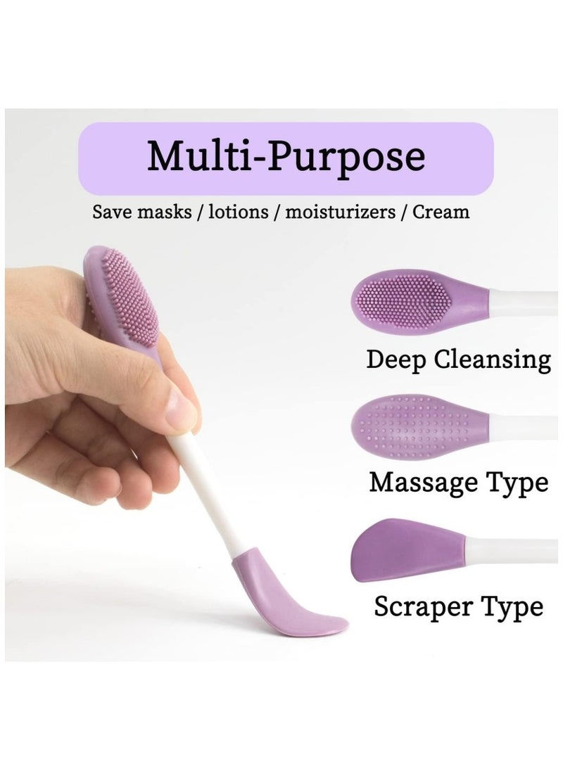 3 PCS Silicone Face Mask Brush Mask Applicator Tool and Massage Spatula for Apply Mud Clay Charcoal Mixed Mask Cream Lotion