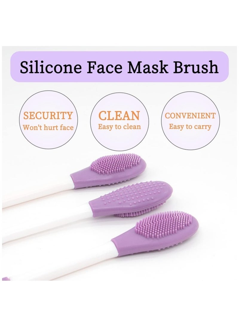 3 PCS Silicone Face Mask Brush Mask Applicator Tool and Massage Spatula for Apply Mud Clay Charcoal Mixed Mask Cream Lotion