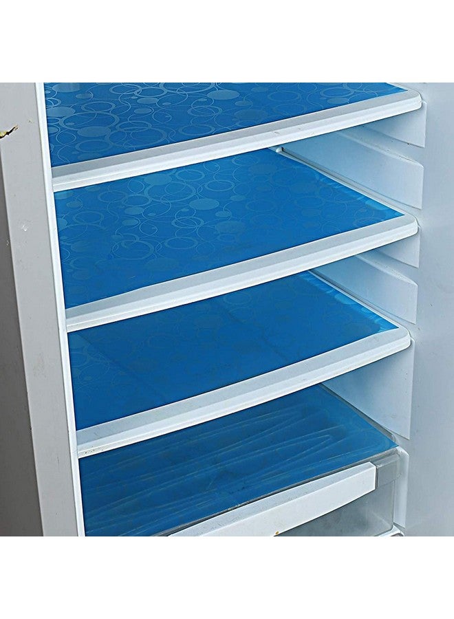 Kuber Industries Pack of 12 PVC Fridge Mat | Circle Design Shelf Liner | Refrigerator Drawer Mat | Water Proof & Oilproof Shelf Mat | Multipurpose Mat | Blue - Image 3