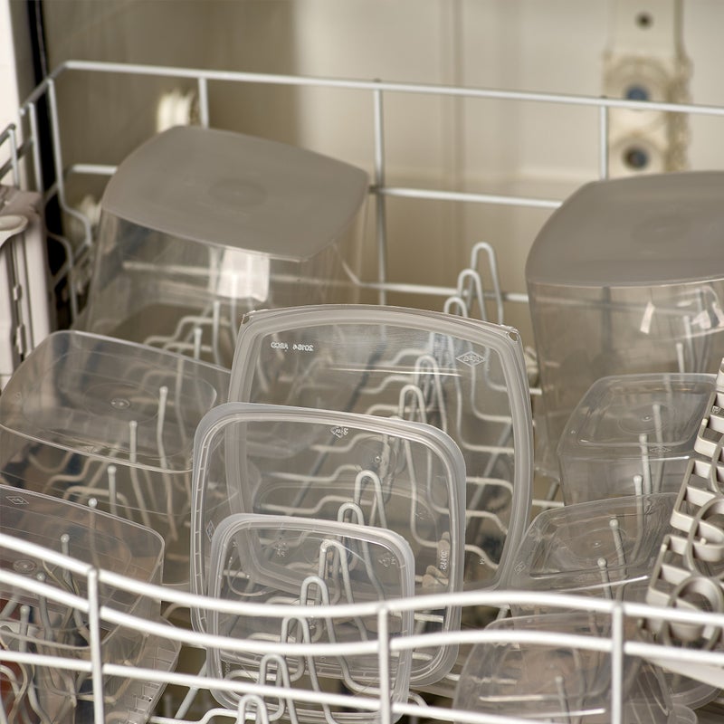 Decony Plastic Deli Containers with Lids 8 Oz- 25 Pack Square Clear Plastic Containers- Tamper-Proof BPA-Free Take Away Food Containers- Space Saver  Airtight  Freezer Safe Meal Prep Containers - Image 3
