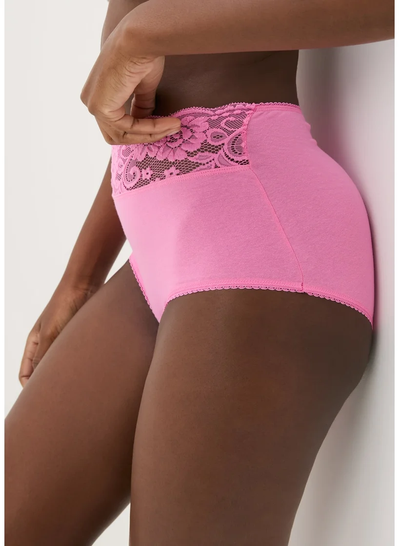 Matalan 4 Pack Multicoloured Lace Full Knickers