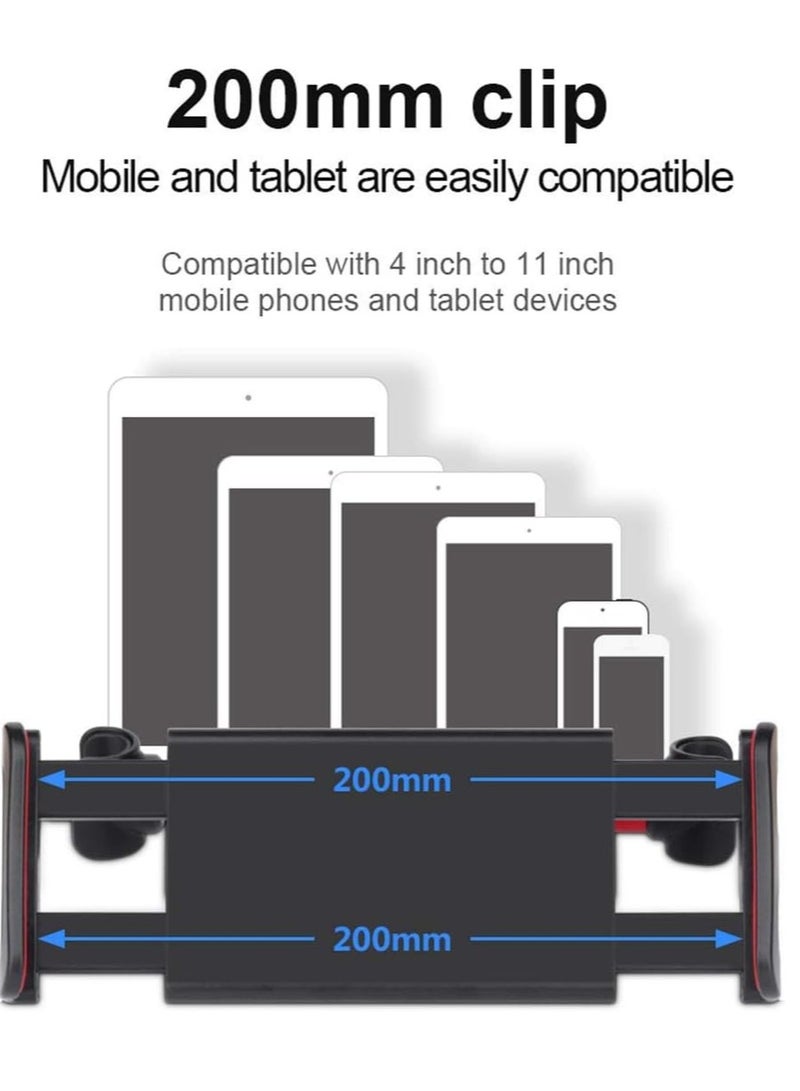 Car Headrest Mount Tablet Holder Universal 360 Rotating Car Seat Stand Cradle for iPhone/iPad/Tablets/Smartphones 4" to 11" Wide 360° Rotation - Image 2