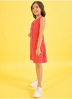 Stylo Bug Spot Print V Neck Casual Dress by Styli  - Image 3