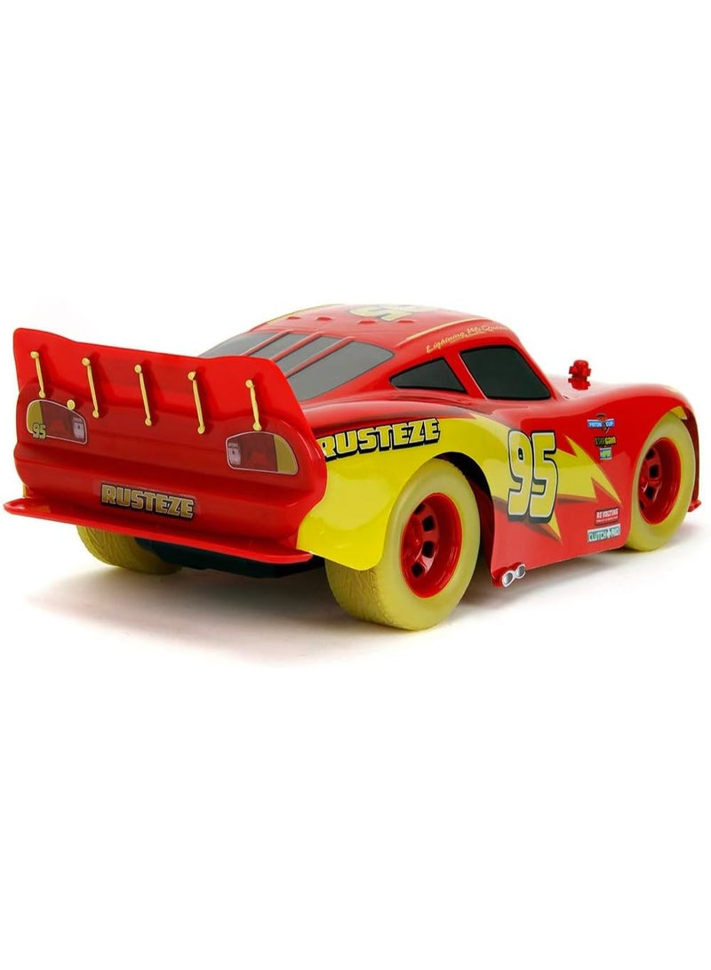 Jada Toys RC Lightning McQueen Glow Racers 1:14 from Disney Car's movie, high speed - Image 4