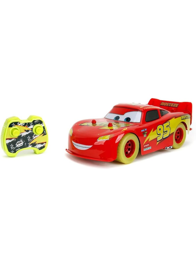 Jada Toys RC Lightning McQueen Glow Racers 1:14 from Disney Car's movie, high speed - Image 5