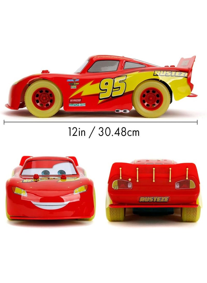 Jada Toys RC Lightning McQueen Glow Racers 1:14 from Disney Car's movie, high speed - Image 3