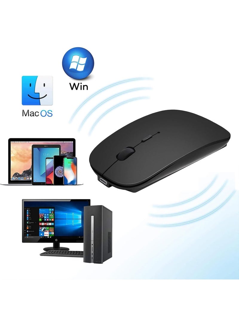 Wireless USB-C Bluetooth Mouse – Silent Travel Mouse with Type-C Adapter for MacBook Air, Pro & Laptops – Compatible with Surface Pro - Image 4