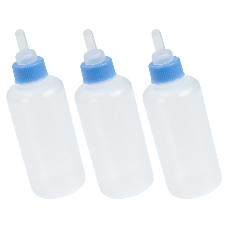 3Pcs Small Pet Nursing Bottles with Replacement Nipples for Kittens and Puppies - Image 2