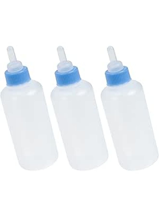 3Pcs Small Pet Nursing Bottles with Replacement Nipples for Kittens and Puppies - Image 1