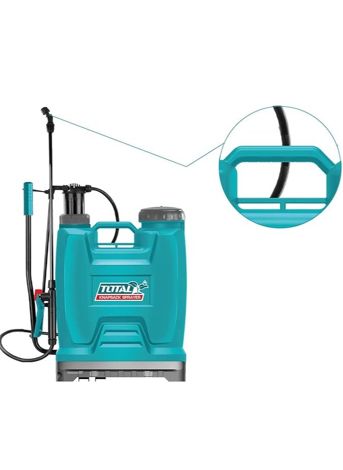 TOTAL - Total 16L Knapsack Sprayer - Adjustable Nozzle, Y Trigger with Fiberglass Lance for Efficient Garden Spraying - Image 1