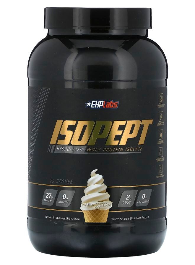 EHPLabs IsoPept Hydrolyzed Whey Protein Isolate Vanilla Ice Cream  2.15 lb (974 g)
