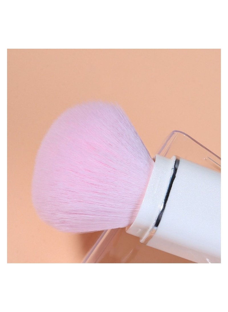Makeup Brush, 8 in 1 Travel Small Makeup Brush Portable - Travel Lip Brush, Eyeshadow Brush, Beauty Sponge, Concealer brush, Foundation Blending Powder Brushes Retractable Makeup Brushes Sets, White - Image 3