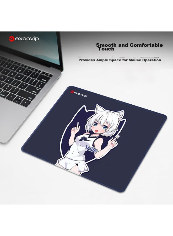 Exco Active Cat Mouse Pad, Small Size With Locking Edge, Laptop Office Gaming Computer Small Mat, Thin Surface Cartoon Anime Cloth Pad, Desk Mat For Home Use, Portable And Convenient 0243 - Image 4