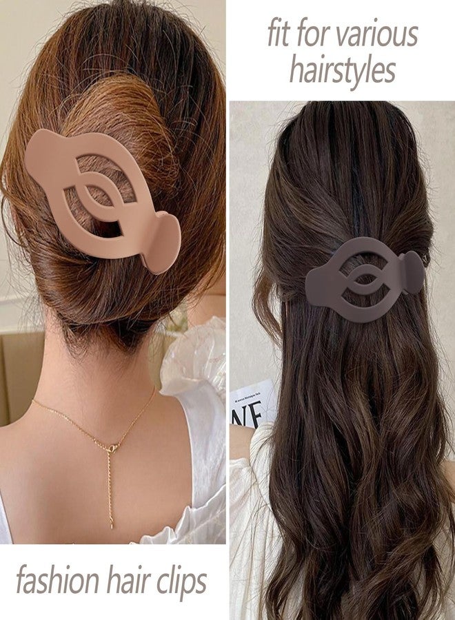 SuPoo 5 Inch Flat Claw Clips for Women Jumbo Flat Hair Clips French Concord Hair Clips Side Slide Volume Clips Strong Hold Lay Hair Barrettes Duck Billed Hair Claws for Thick Thin Hair 4PCS - Image 2