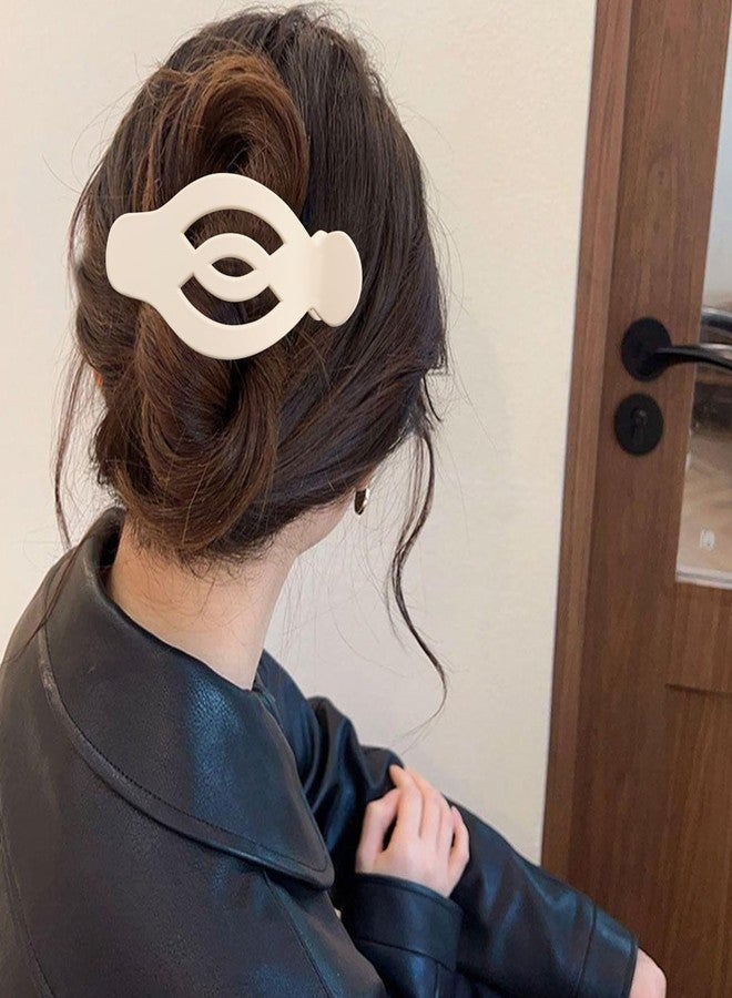 SuPoo 5 Inch Flat Claw Clips for Women Jumbo Flat Hair Clips French Concord Hair Clips Side Slide Volume Clips Strong Hold Lay Hair Barrettes Duck Billed Hair Claws for Thick Thin Hair 4PCS - Image 3