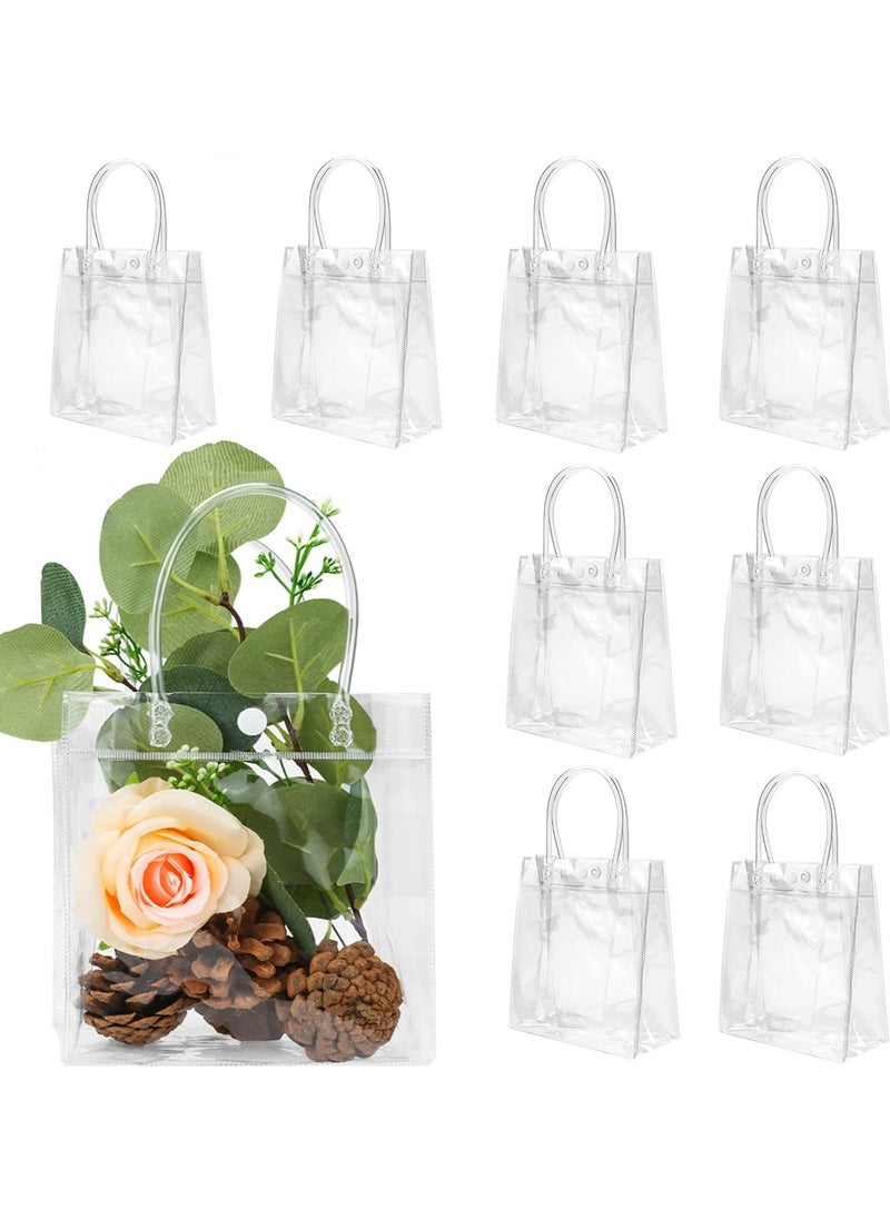 Oasisgalore 10Pcs Clear PVC Gift Bags, 15x7x16cm, Reusable for Weddings, Birthdays, Parties  - Image 1