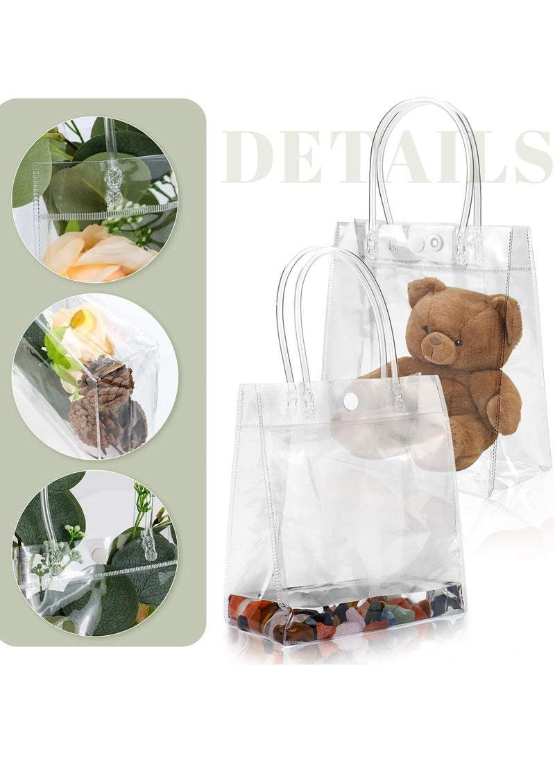Oasisgalore 10Pcs Clear PVC Gift Bags, 15x7x16cm, Reusable for Weddings, Birthdays, Parties  - Image 4