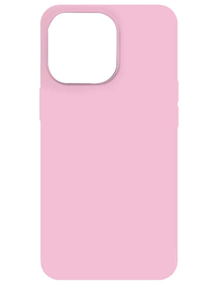 Silicone Case Cover for Apple iPhone 15 Plus, Slim Protective Cover with Microfiber Lining, Drop Protection - Baby Pink - Image 1