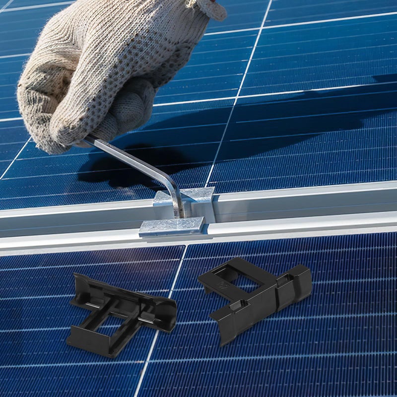 10pcs 40mm Solar Panel Water Drain Clips Plastic Clamps For Photovoltaic Drainage And Mud Removal Outdoor Solar Array Installation - Image 5