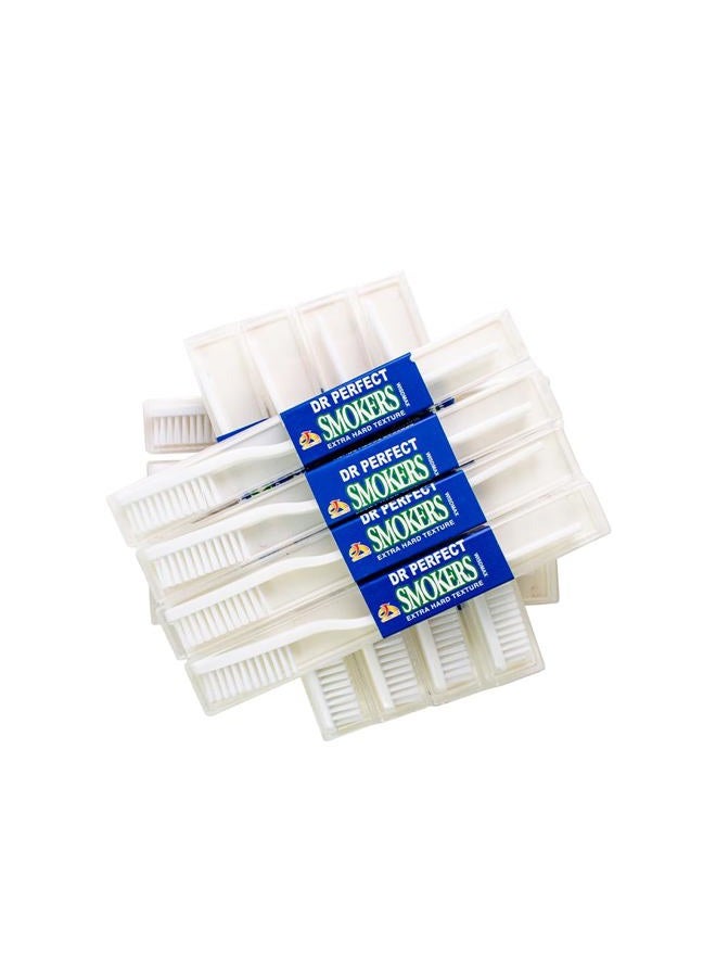 DR PERFECT Adult Smoker's Toothbrush Super Hard Firm Bristles (12) - Image 2