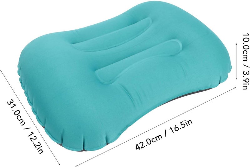 Inflatable Lumbar Pillow, Camping Pillows Blow Up Travel Neck Pillow with One Piece Valve for Camping Outdoor Peacock Inflatable Lumbar, Portable Soft Mattress Nan - Image 2