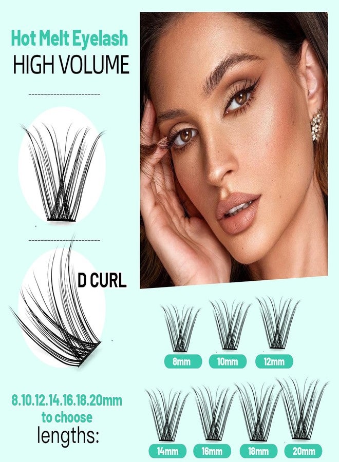 Bodermincer C Curl 0.07 Wide Cluster DIY Eyelash Extension 3D Individual Lashes Natural Look Cluster Lashes Easy Apply Volume Lash Extensions (16mm) - Image 5