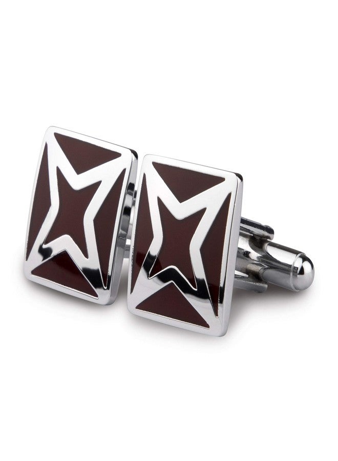 Kovove The Starlet Brown Coloured Cufflinks - Image 1