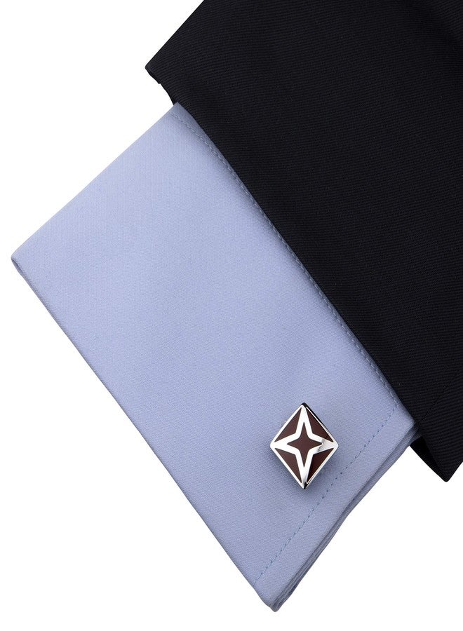 Kovove The Starlet Brown Coloured Cufflinks - Image 4