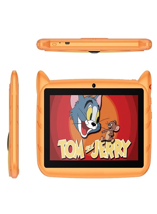 Smartbarry 7-inch WiFi HD Kids Tablet B86 Plus – Android Tablet for Children with Parental Controls, Dual Camera, 1GB RAM 32GB Storage, Educational Games, Safe YouTube, Learning Apps, HD Display, Free Stylus & Case – Orange - Image 3