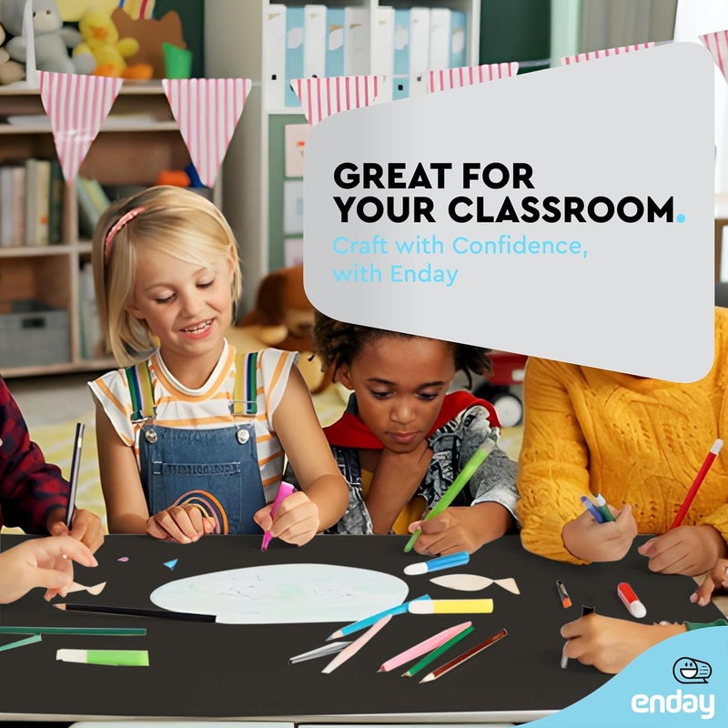 Emraw Poster Board Lightweight Craft Backing Boards for Presentations Office Sign Blank Painting Board Smooth Surface Poster Sheets for School Pack of 5 (Black) - Image 5