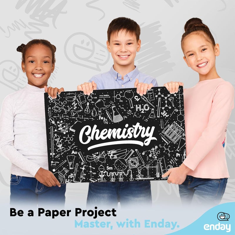Emraw Poster Board Lightweight Craft Backing Boards for Presentations Office Sign Blank Painting Board Smooth Surface Poster Sheets for School Pack of 5 (Black) - Image 4