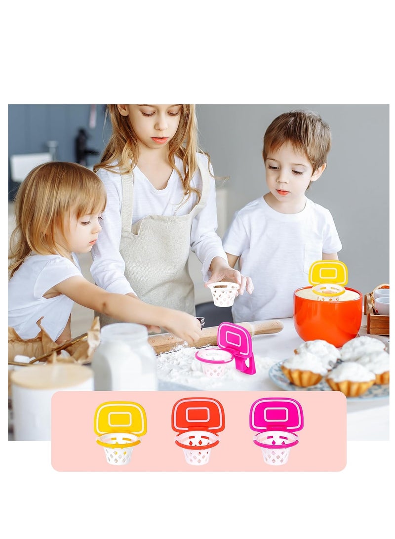 Basketball Hoop Egg White Separator silicone basketball hoop egg yolk separator - essential kitchen gadgets for egg white separation (yellow)  - Image 2