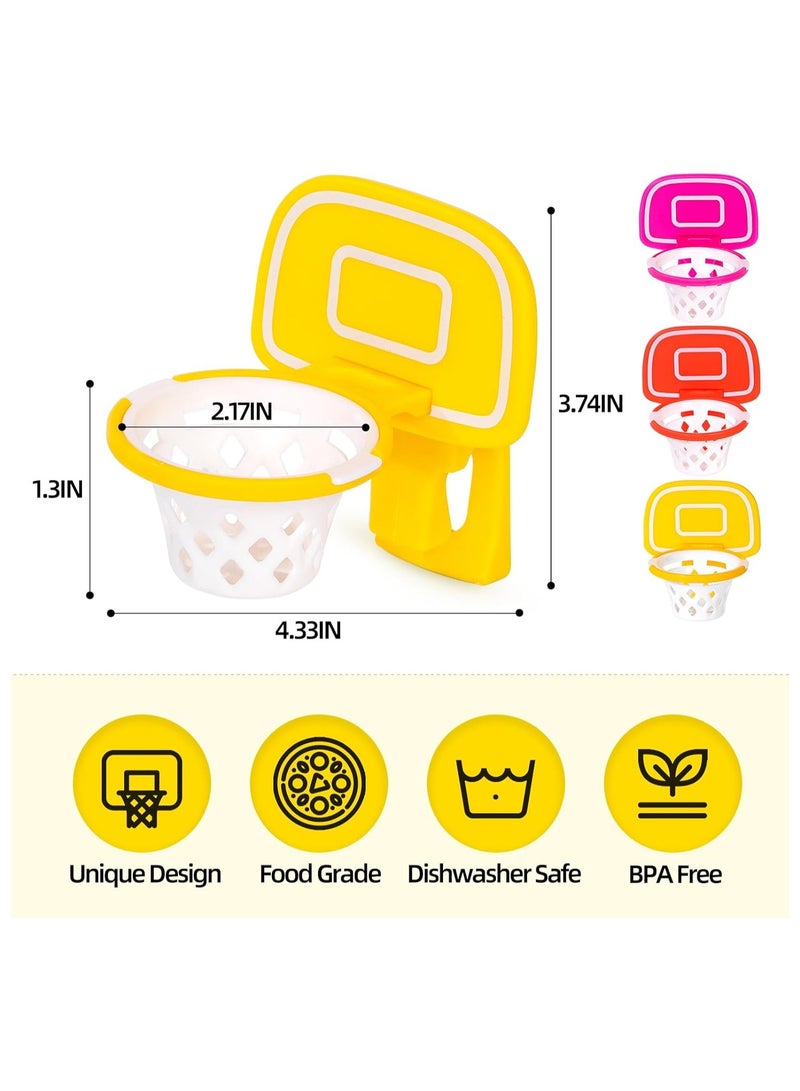 Basketball Hoop Egg White Separator silicone basketball hoop egg yolk separator - essential kitchen gadgets for egg white separation (yellow)  - Image 5