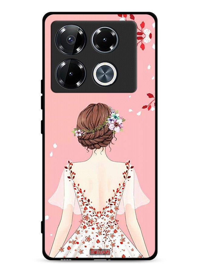 Tolwak Infinix Note 40 Pro 5G Protective Case Cover Standing Girl Art - Image 1