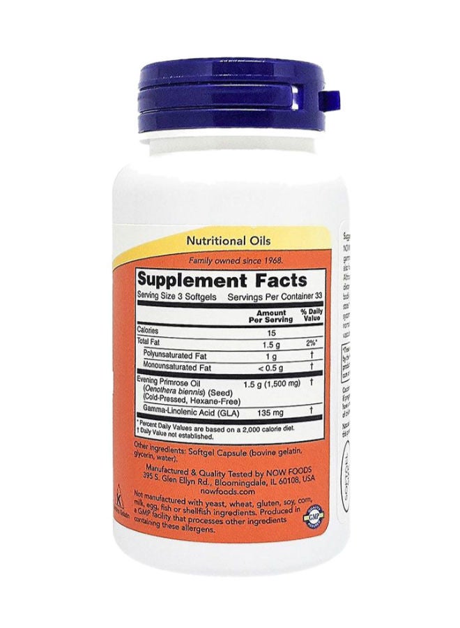 now Evening Primrose Oil 500 mg Softgels 100's - Image 3