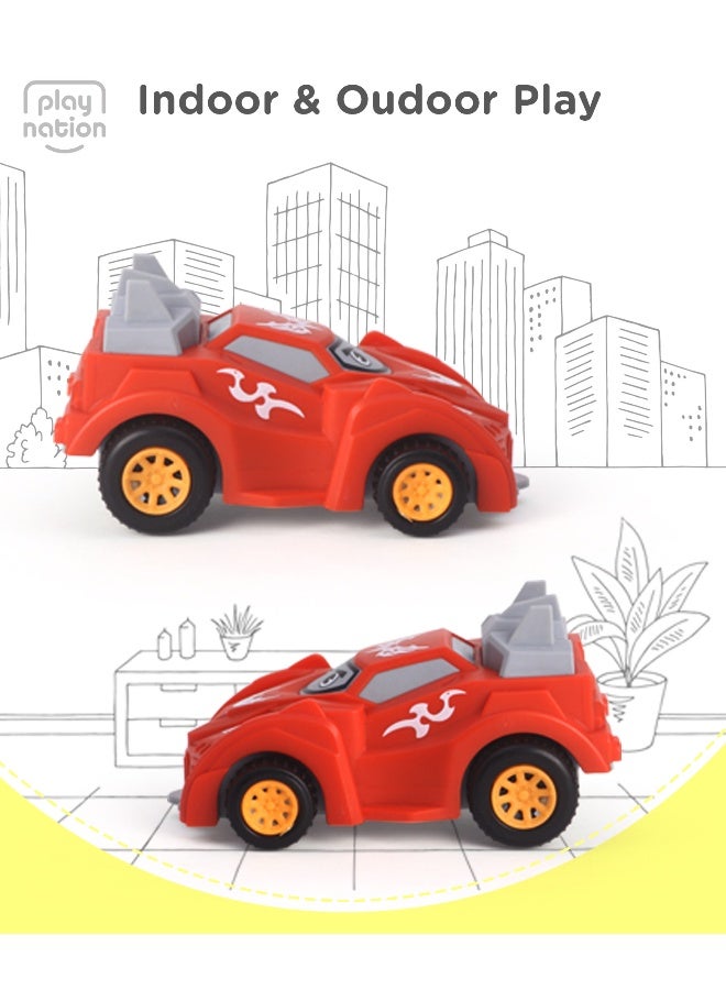 PlayNation Friction Powered Push & Go Vehicle Toys - 4 Pieces - Image 3