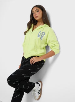 Graphic Zip Thru Hoodie