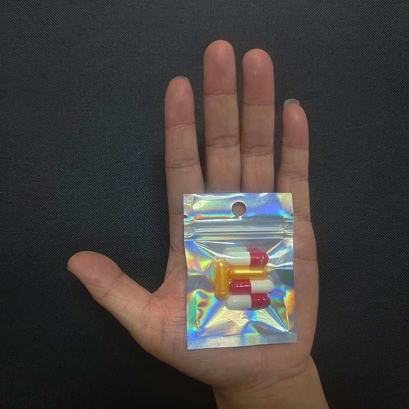 Trunple Smell Proof Bags & Resealable Foil Pouch Bag [100 PCS ] Great for Party Favor Food Storage Holographic Color 2.3 x 3 Inch - Image 4