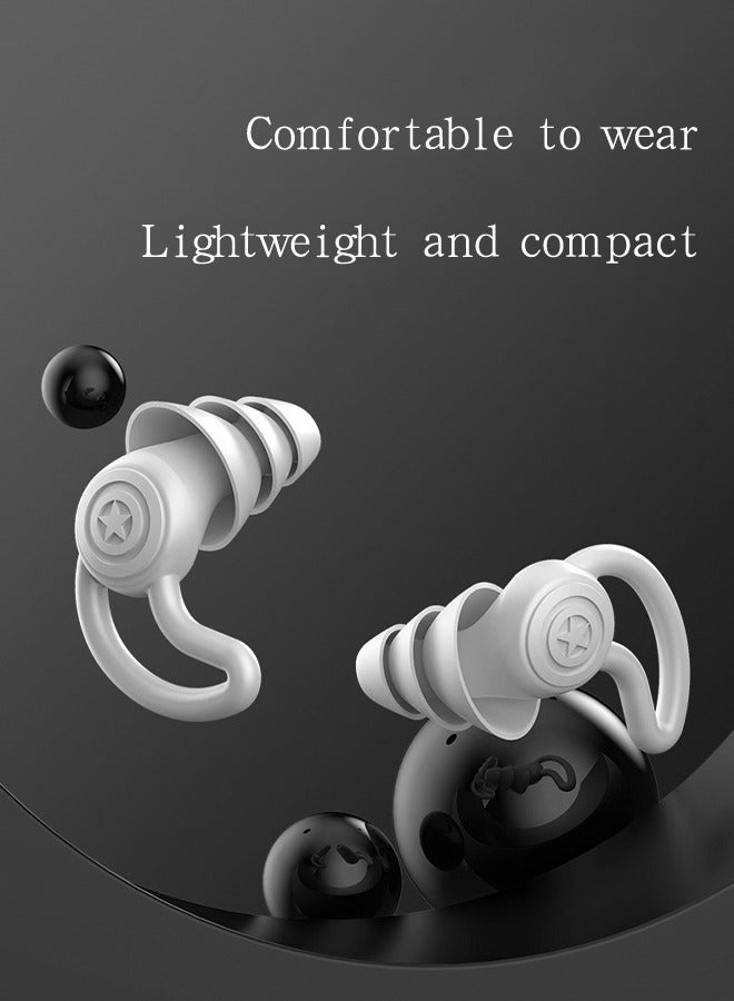 Generic Reusable Safe Silicone Earplugs Noise Cancelling Ear Plugs for Sleeping High Fidelity Earplugs for Musicians Concerts Construction Motorcycle Shooting Sleeping Hearing Protection Easy to Use and Carry  - Image 2