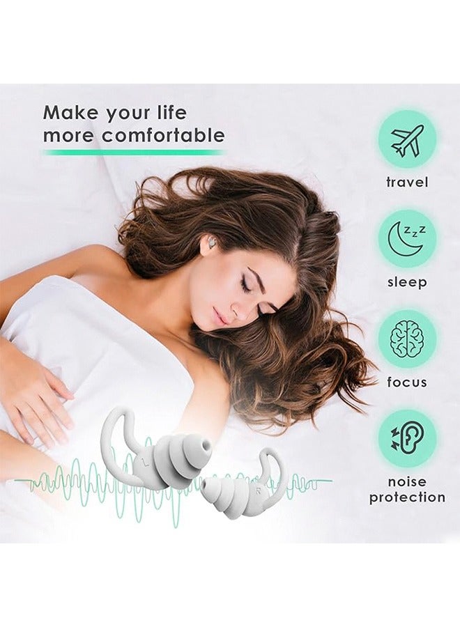 Generic Reusable Safe Silicone Earplugs Noise Cancelling Ear Plugs for Sleeping High Fidelity Earplugs for Musicians Concerts Construction Motorcycle Shooting Sleeping Hearing Protection Easy to Use and Carry  - Image 4
