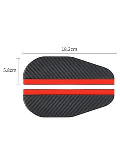 Generic Car Rear View Side Mirror Rain Shield, 4pcs Auto Truck Rear View Mirror Rain Eyebrow Sun Visor Universal Carbon Fiber Waterproof Rain Cover with 3M Fixing Sticker (Black)  - Image 2