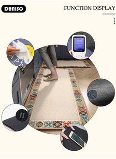DUNISO طقم 2 قطعة من حصائر وأرائك المطبخ ، حصيرة وقوف ثابتة شديدة التحمل ، حصيرة أرضية من الطين السريع الجفاف ، حصائر أرضية ناعمة للغاية وقابلة للامتصاص للمطبخ والحمام والمكتب وغسيل الملابس (40*60 سم + 40*120 سم)  - Image 5