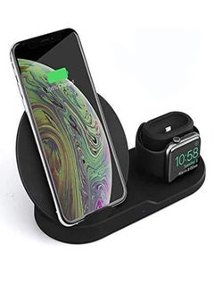 Y&D 3 in 1 Wireless Charging Station Fast Dock For Qi Charger Compatible for iPhone11/Pro/X/XS/XR/Xs Max/8/8 Plus Apple Watch Series 5/4/3/2/1  - Image 1