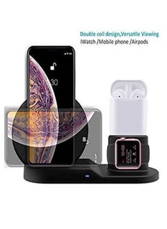 Y&D 3 in 1 Wireless Charging Station Fast Dock For Qi Charger Compatible for iPhone11/Pro/X/XS/XR/Xs Max/8/8 Plus Apple Watch Series 5/4/3/2/1  - Image 3
