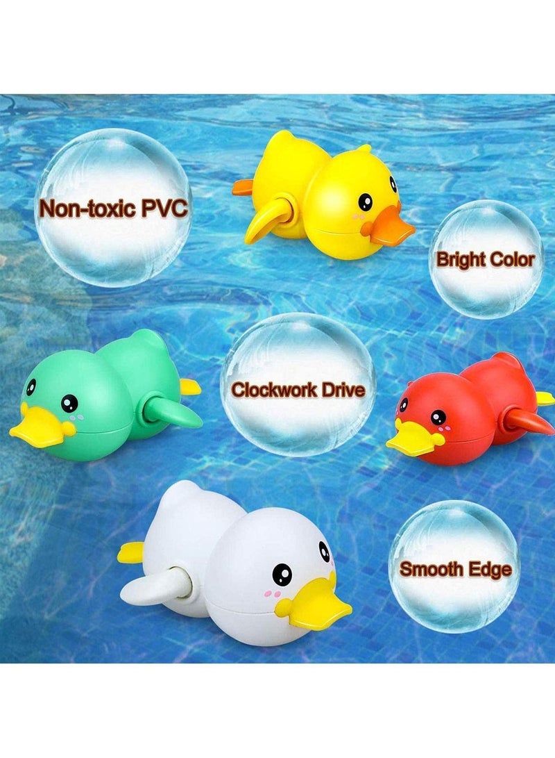 Y&D Bath Toys Squeak Rubber Duck Ducky Toy 4 Pcs Set Babies 6 12 months for Bathtub Swimming Pool - Image 5