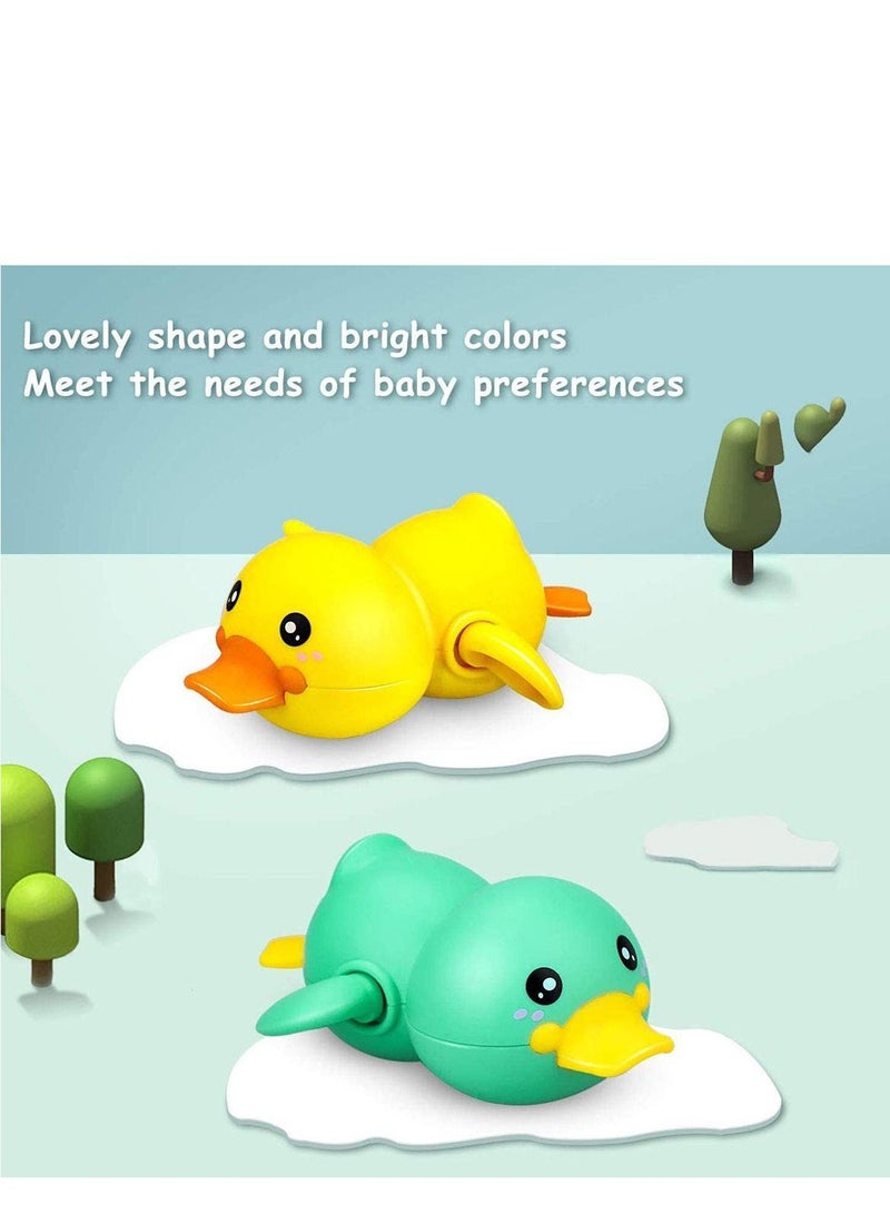 Y&D Bath Toys Squeak Rubber Duck Ducky Toy 4 Pcs Set Babies 6 12 months for Bathtub Swimming Pool - Image 2