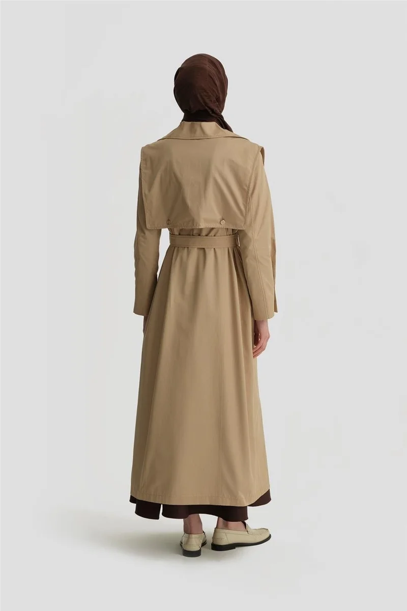 ARMINE Removable Cape Trench Coat 25Y8209 Beige